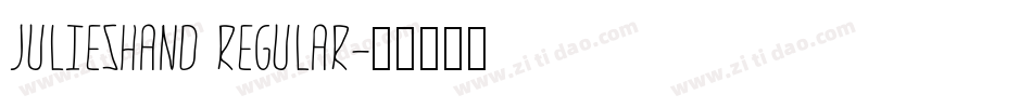 JuliesHand Regular字体转换